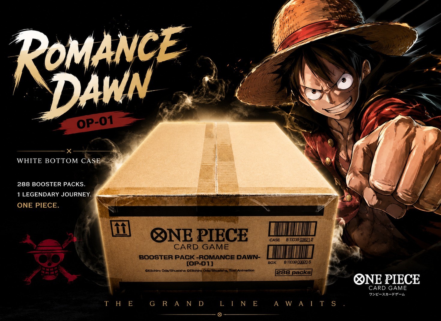 One Piece OP01 White Bottom Case 12 BOX ENGLISH GEM MINT Romance Dawn card game One Piece OP01 White Bottom Case 12 BOX ENGLISH GEM MINT Romance Dawn card game