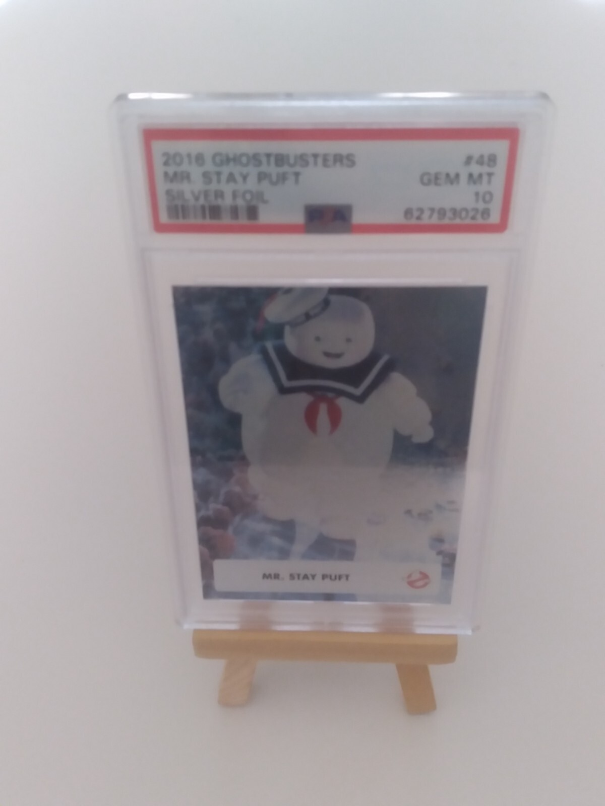 2016 Ghostbusters Mr. Stay Puft Silver Foil PSA GEM MT 10 # 48 WOW Gorgeous Card
