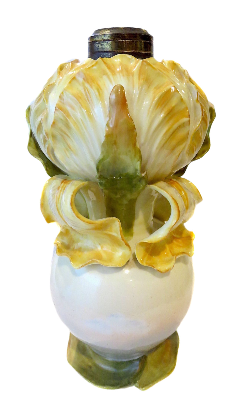 AUSTRIAN Porcelain CARLSBAD Antique VASE CABBAGE Shape AUSTRIAN Porcelain CARLSBAD Antique VASE CABBAGE Shape