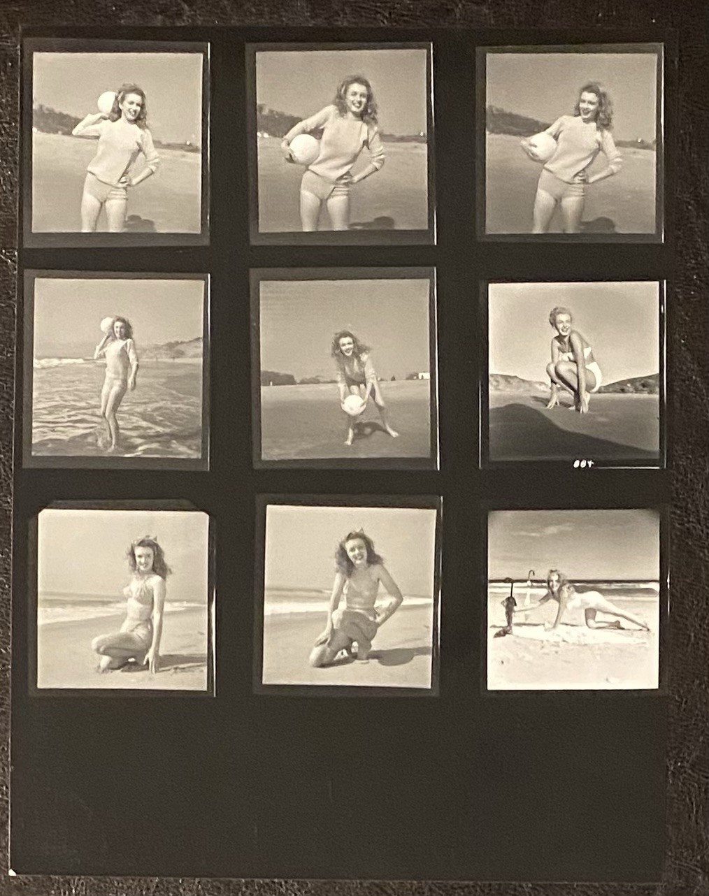 1946 1949 Marilyn Monroe Original Photo Contact Sheet Andre De Dienes Stamped 1946 1949 Marilyn Monroe Original Photo Contact Sheet Andre De Dienes Stamped