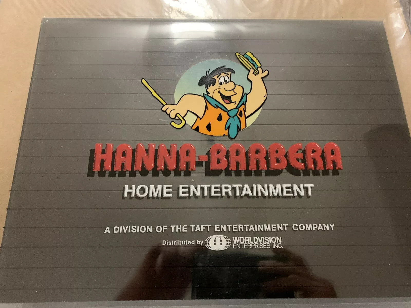 The Flintstones Hanna-Barbera Logo Cel Setup with Master Background The Flintstones Hanna-Barbera Logo Cel Setup with Master Background