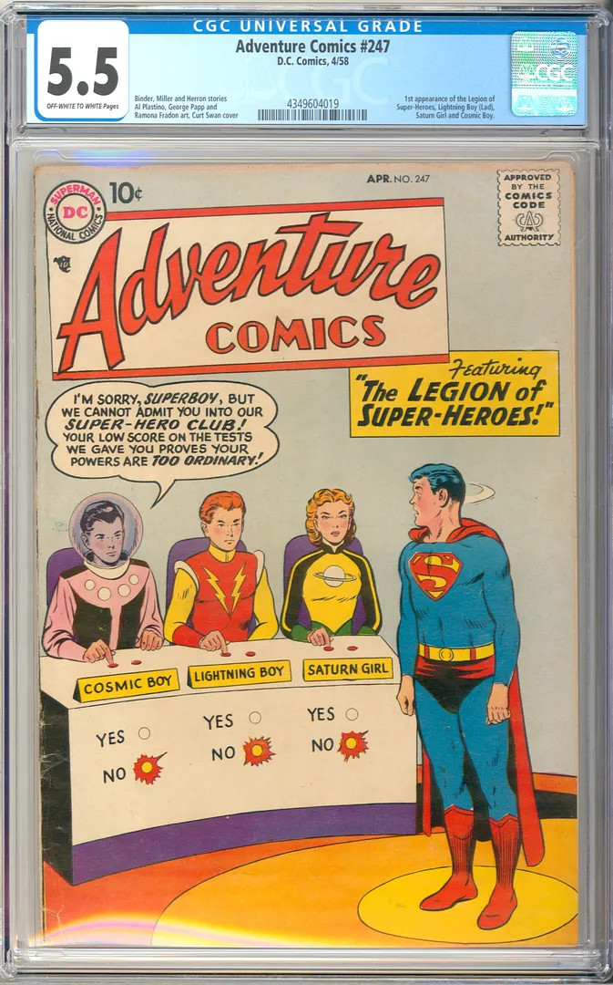 Adventure Comics #247 1st App. Legion of Super-Heroes Superboy DC 1958 CGC 5.5