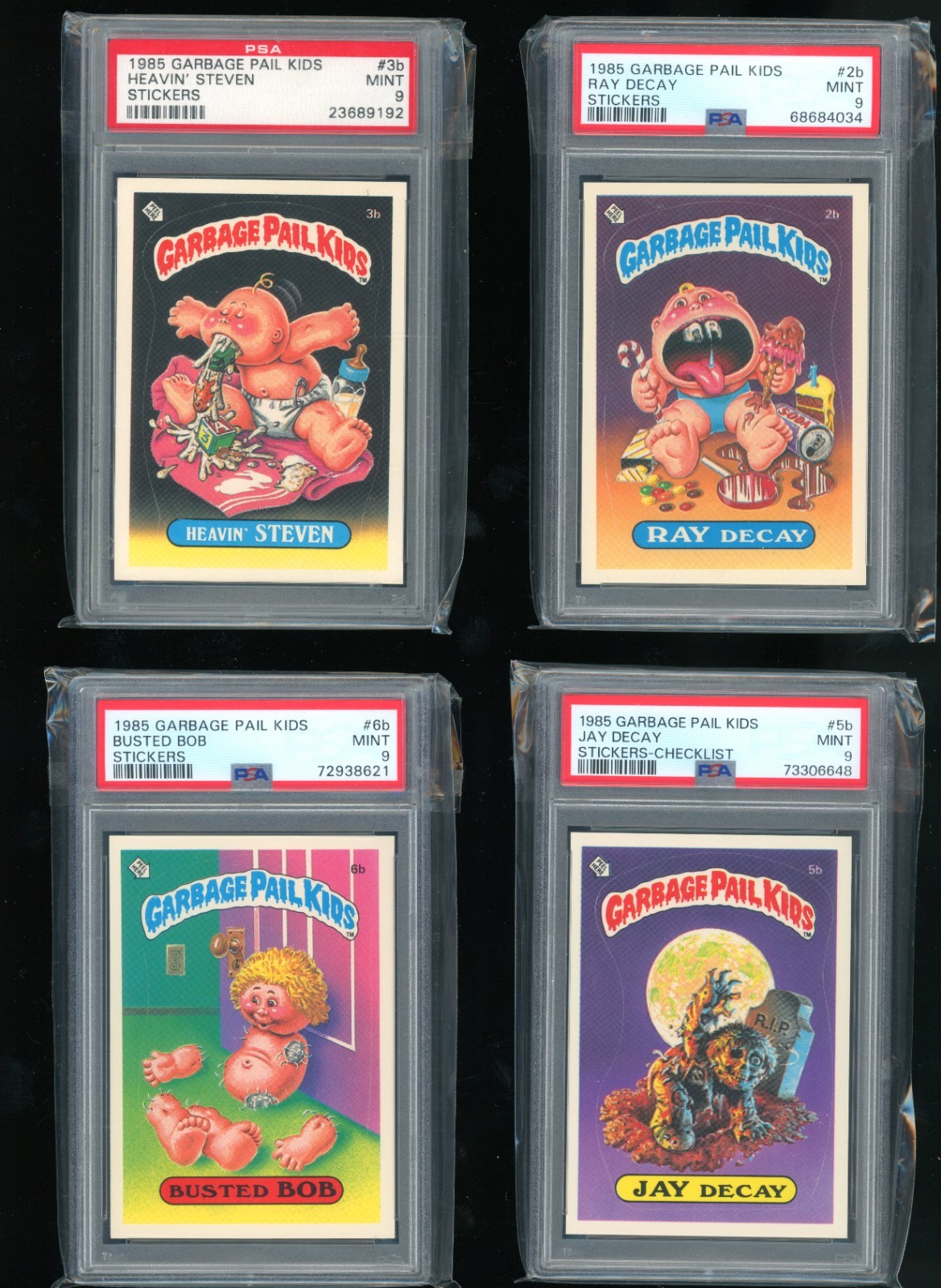 (51) 1985 Topps Garbage Pail Kids Series 1 OS1 Matte Partial PSA 9 Set Lot