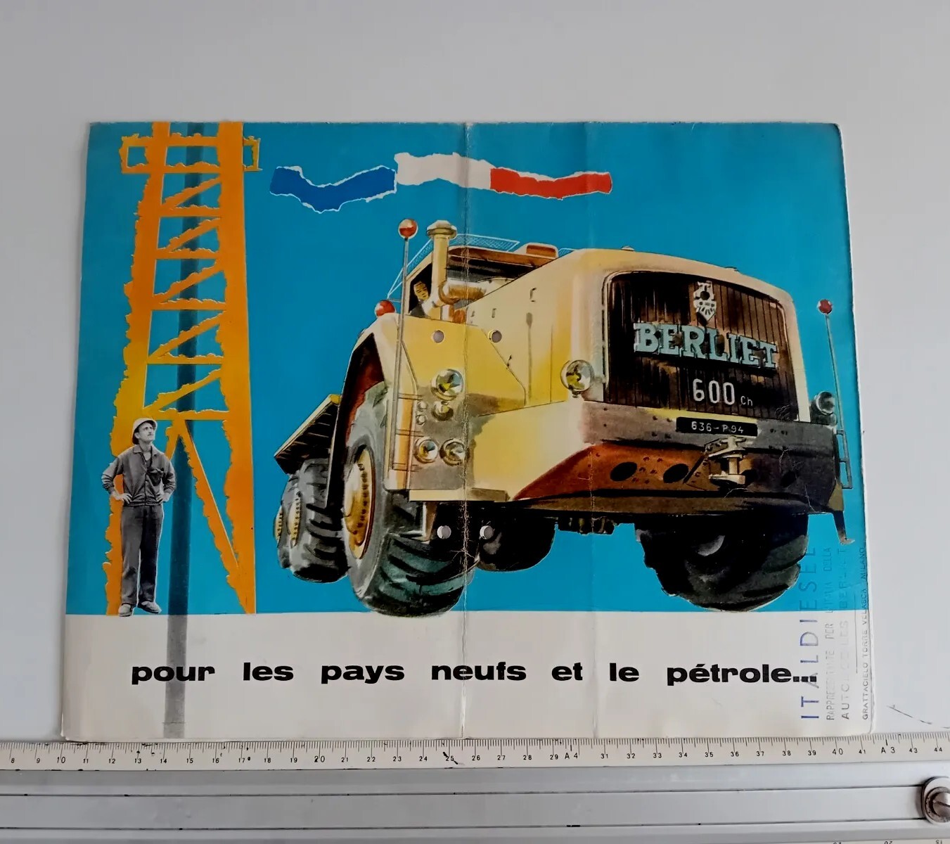 Brochure Truck BERLIET T100 600 hp Truck Oil Desert BIGGEST IN THE WORLD