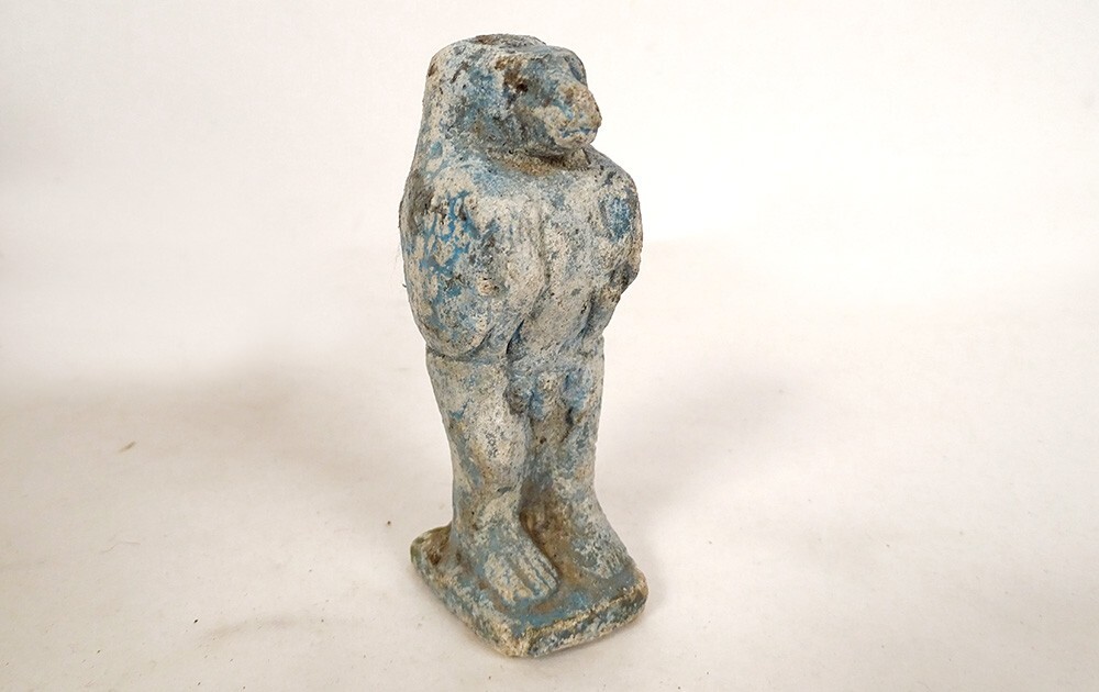 Egyptian Funerary Statuette God Thoth Baboon Egypt Amulet Earth