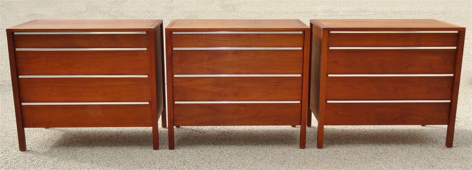 1950s Grand Rapids 3 Walnut Dressers By William Pahlmann 1950s Grand Rapids 3 Walnut Dressers By William Pahlmann