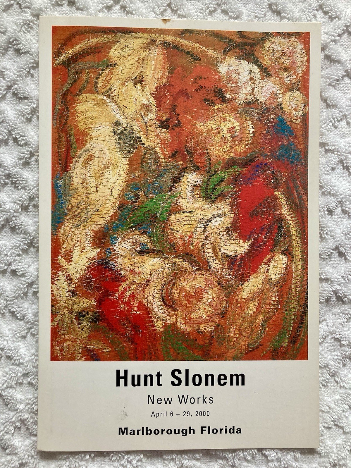 Hunt Slonem 2000 Marlborough Florida Exhibition Invitation, NY, Chattering Lory. Hunt Slonem 2000 Marlborough Florida Exhibition Invitation, NY, Chattering Lory.
