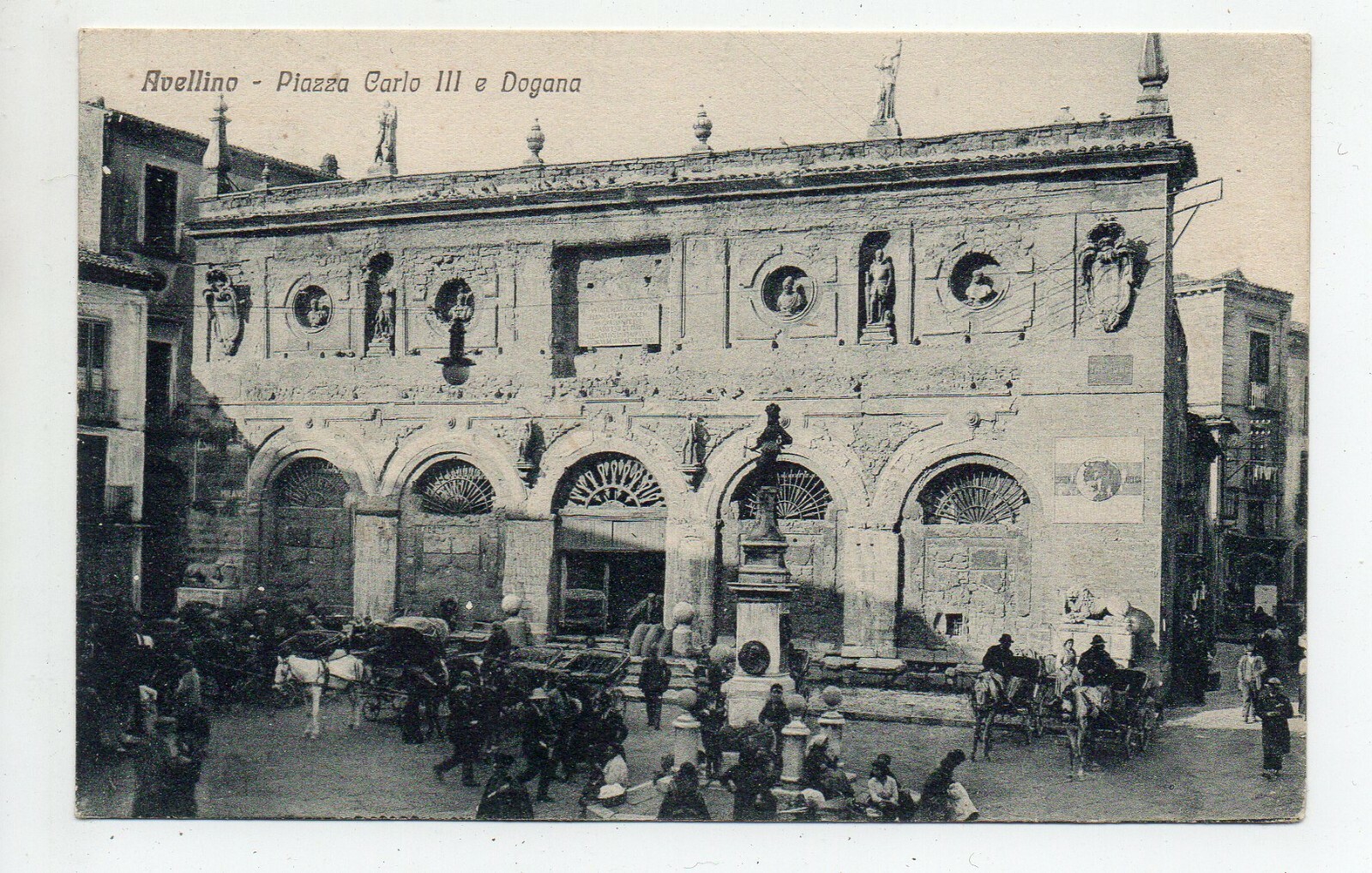Avellino - Piazza Carlo III and Customs - Exceptional Animation - Year 1929 Avellino - Piazza Carlo III and Customs - Exceptional Animation - Year 1929