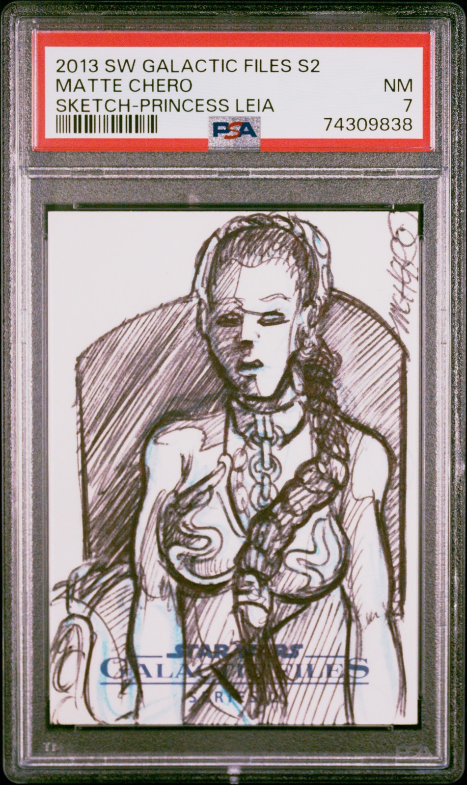 2013 TOPPS STAR WARS GALACTIC FILES SER 2 SKETCH CARDS MATTE CHERO PSA 7 2013 TOPPS STAR WARS GALACTIC FILES SER 2 SKETCH CARDS MATTE CHERO PSA 7