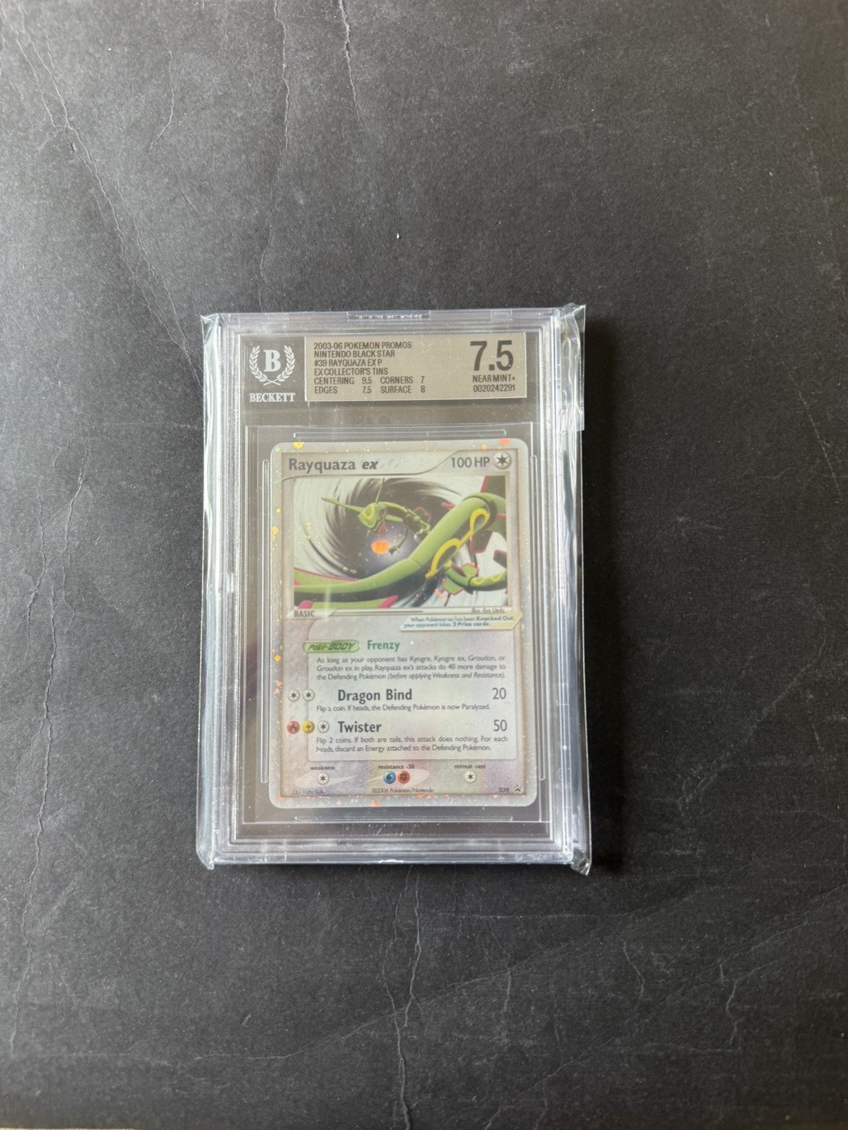 2003-06 Pokemon Rayquaza Ex #039 Promos Nintendo Black Star BGS 7.5