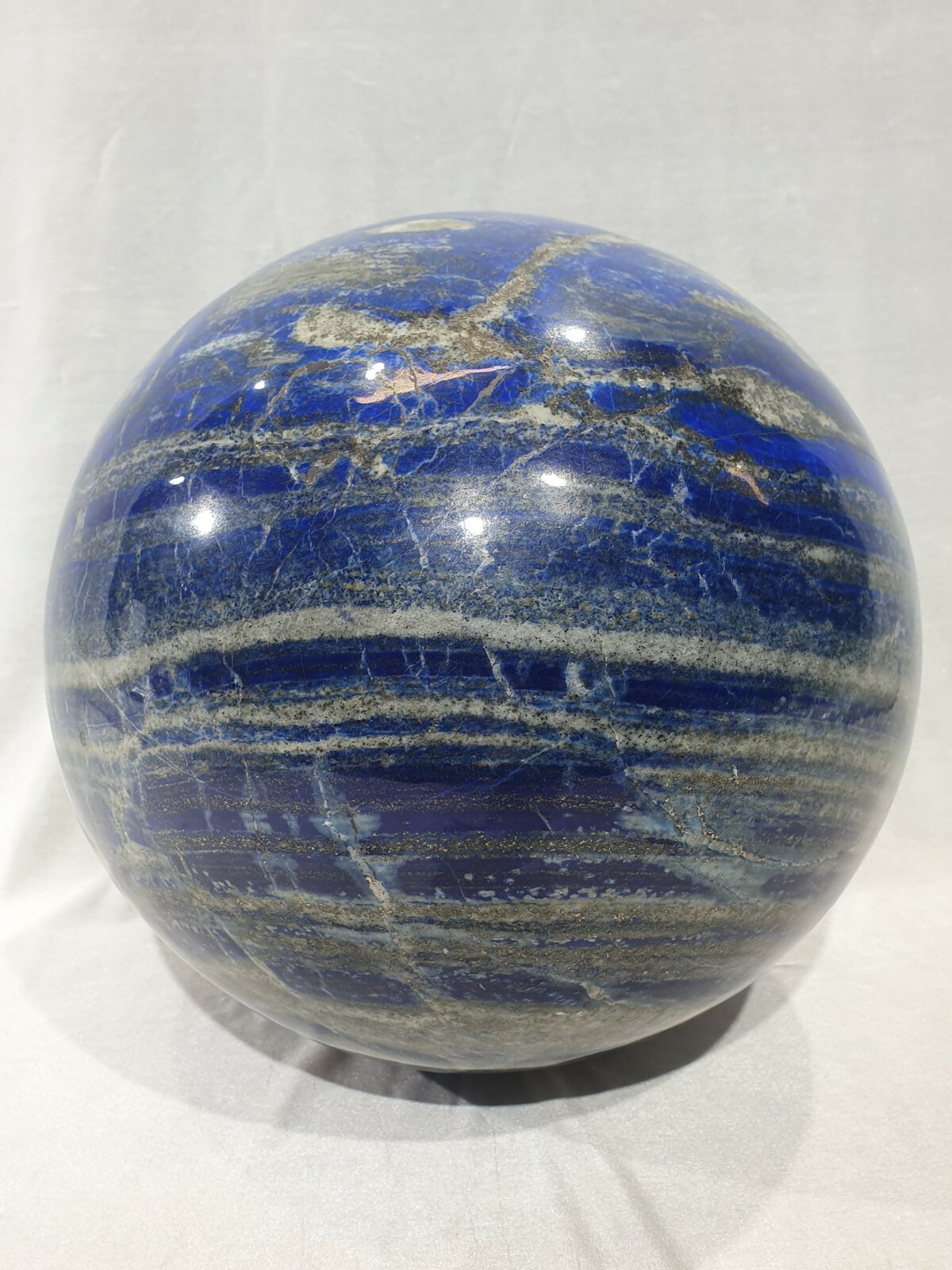 Lapis Lazuli Ball XXXL Jumbo 30kg Ø 27cm Cut Decoration Healing Stones Inter Lapis Lazuli Ball XXXL Jumbo 30kg Ø 27cm Cut Decoration Healing Stones Inter