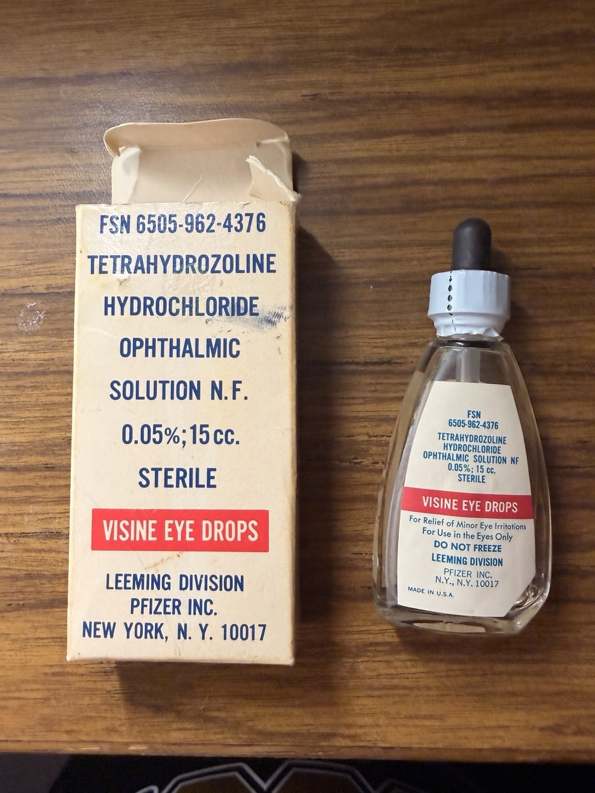 1971 Vintage Visine Unopened Bottle With Box