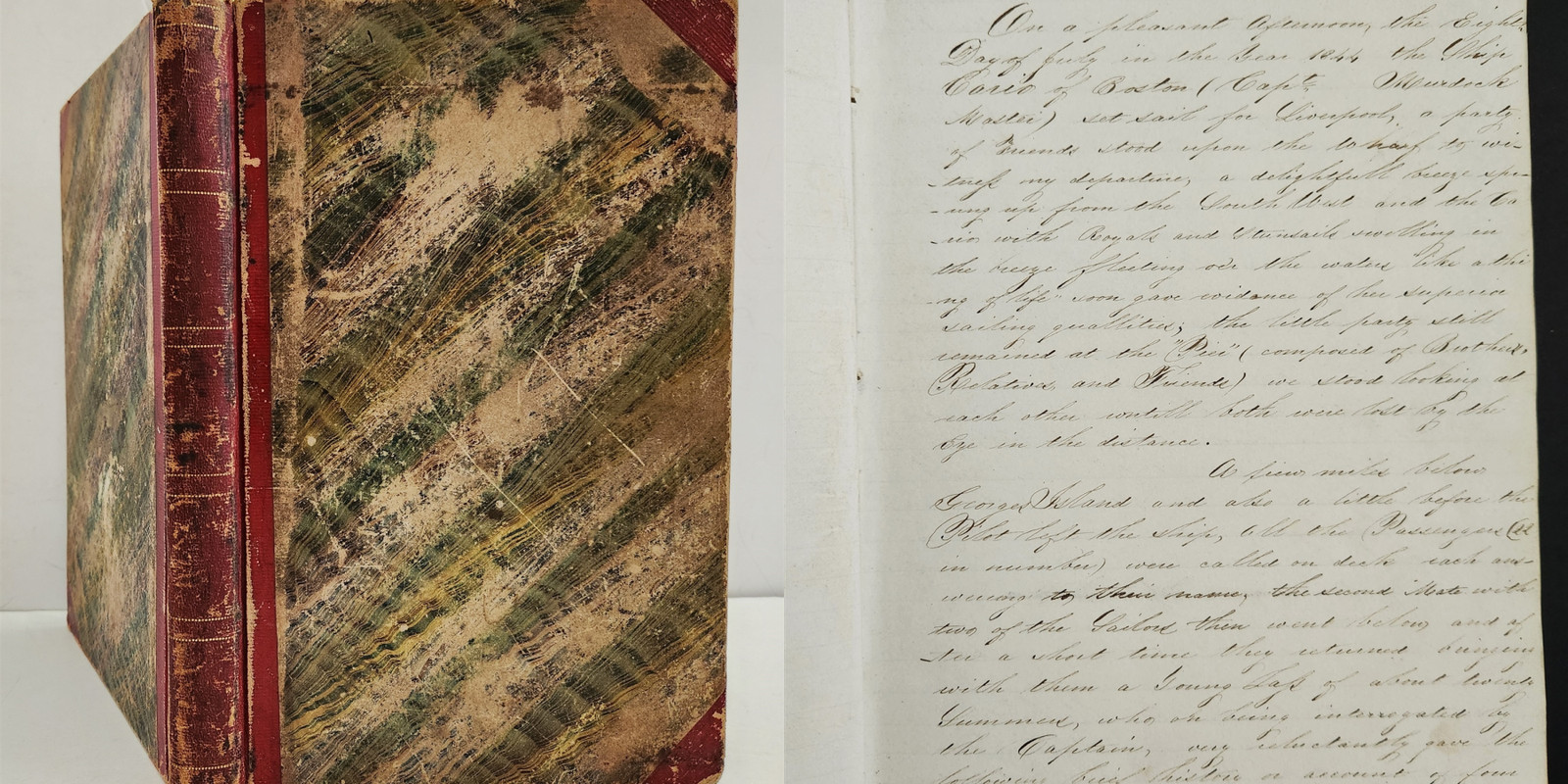 1844 antique TRAVEL DIARY boston CHARLES BAYLEY BRYANT SHIP CAIRO LIVERPOOL 1844 antique TRAVEL DIARY boston CHARLES BAYLEY BRYANT SHIP CAIRO LIVERPOOL