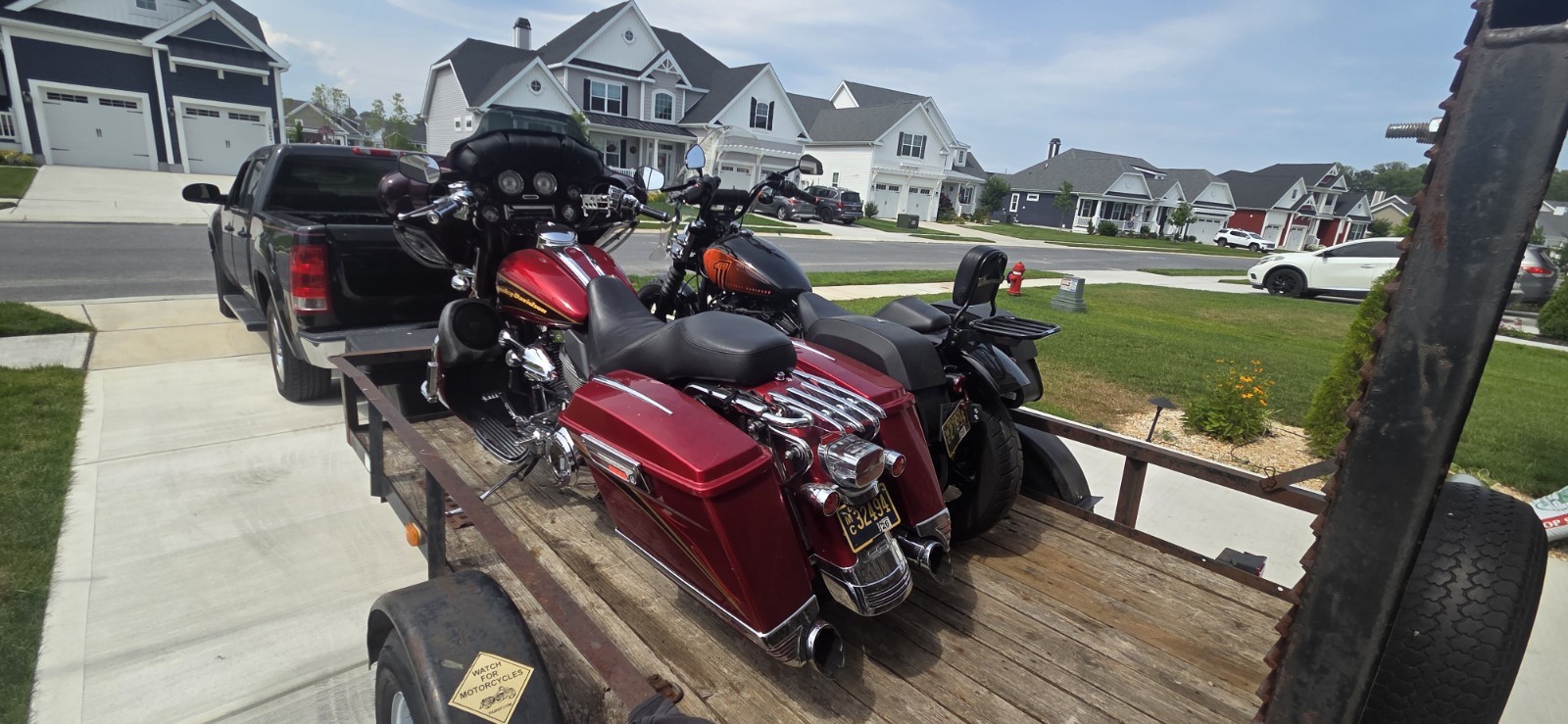 2 Harley Davidson And A Trailer