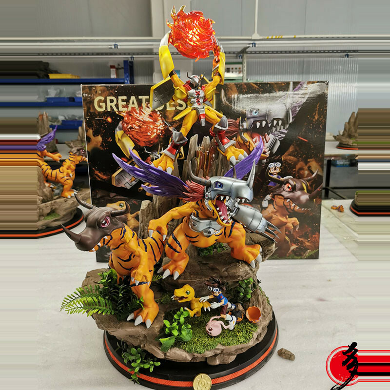 Digimon Adventure WarGreymon Model Metal Greymon Statue Led GD Studio In Stock Digimon Adventure WarGreymon Model Metal Greymon Statue Led GD Studio In Stock