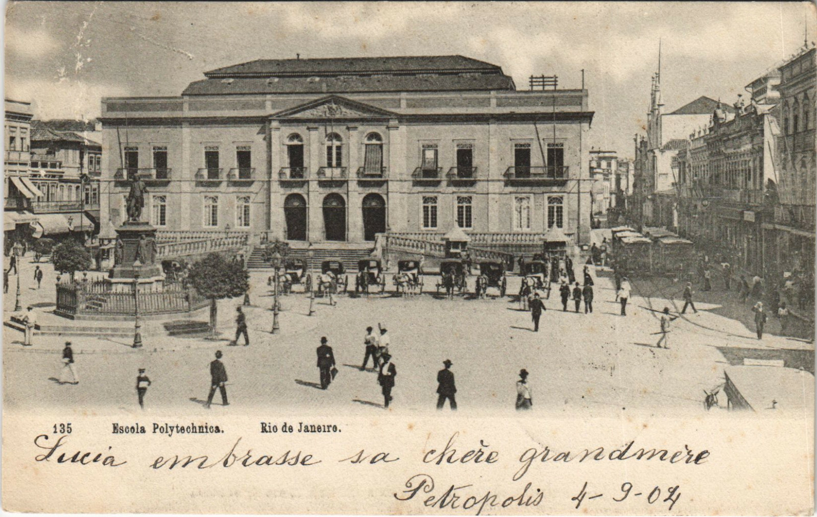 PC BRAZIL, RIO DE JANEIRO, ESCOLA POLYTECHNICA, Vintage Postcard (b36413)