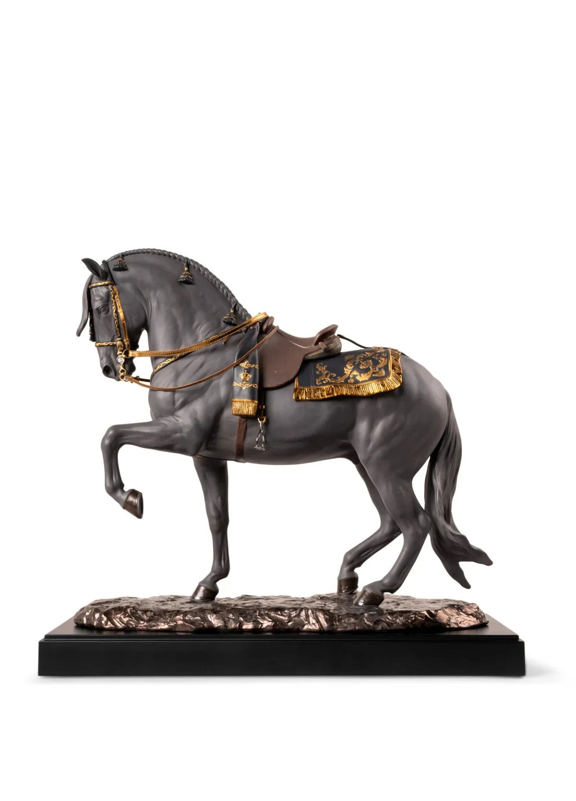 Lladro Spanish Pure Breed Black Horse High Porcelain Sculpture Limited 01002041