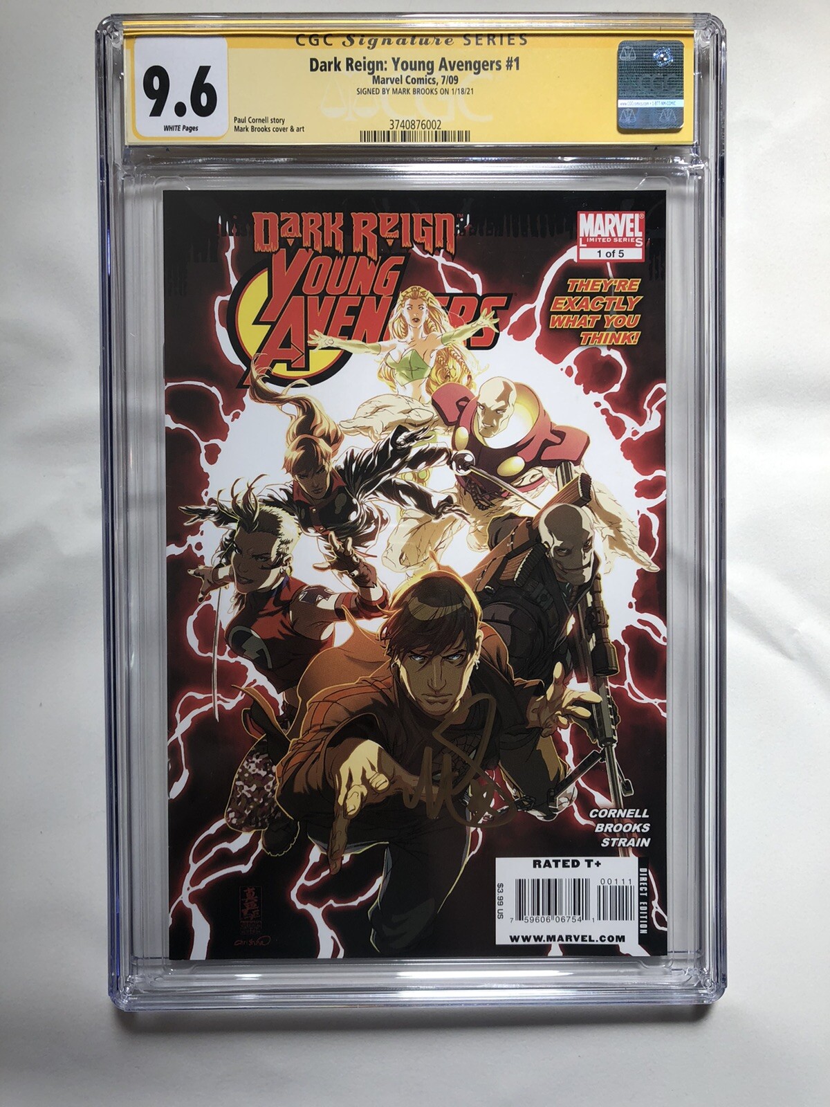 Dark Reign Young Avengers #1 CGC 9.6 Signed Enchantress Sylvie Lushton Loki