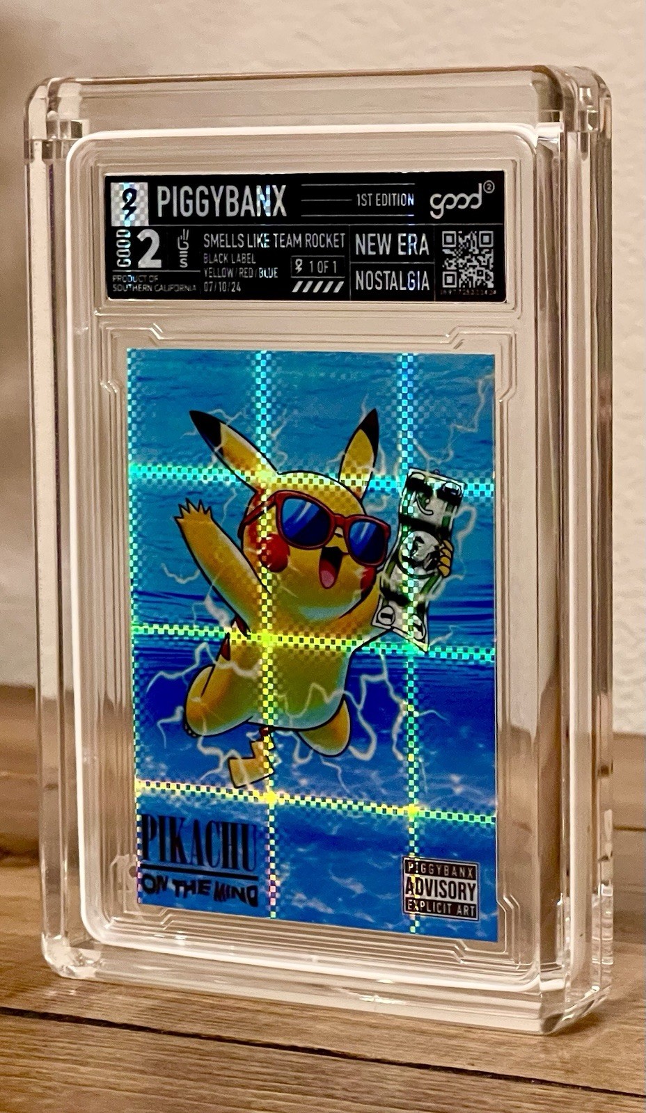Piggybanx Piggy Banx Smells like Team Rocket Black Label PLAID 1/1 - Pikachu