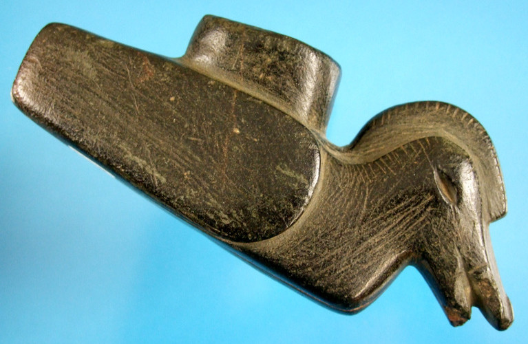 Super Fine Authentic Steatite Wood Duck Great Pipe Indian Arrowheads Artifacts