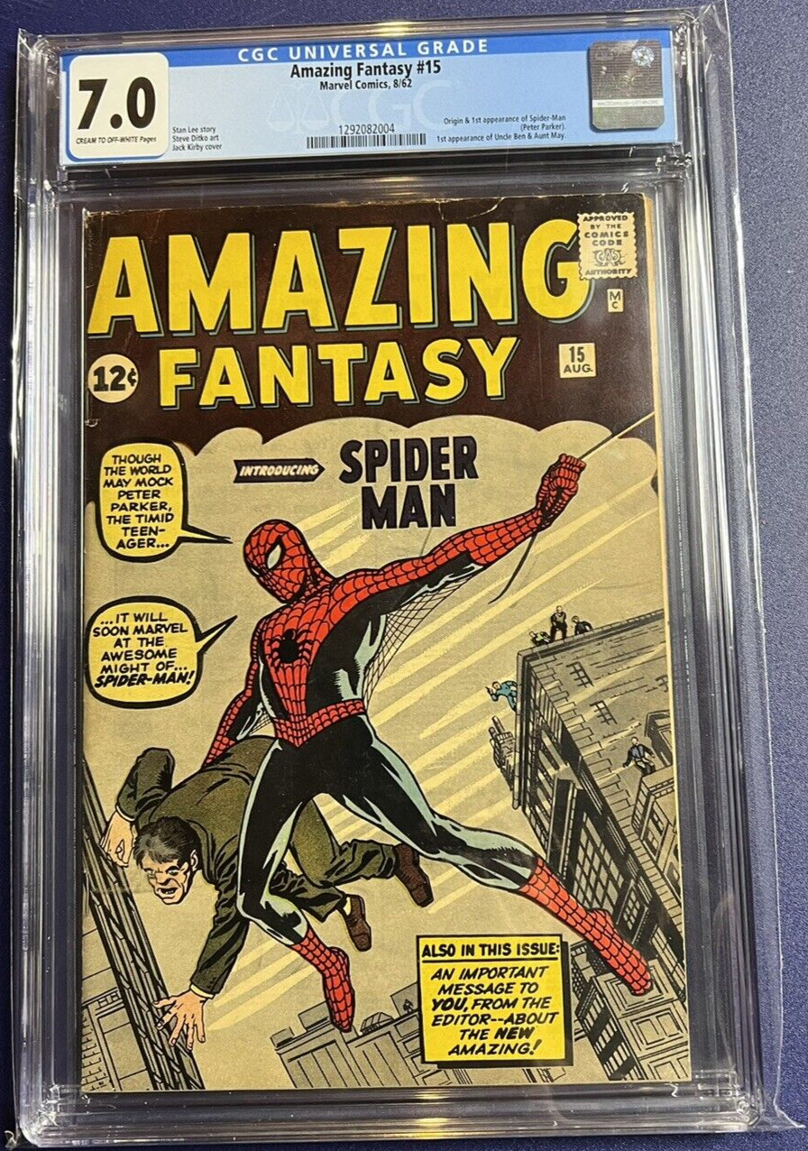 Amazing Fantasy 15 Spider-man 1-950 COMPLETE SET 85% ARE CGC 9.8 149 UP ALL 9.8 Amazing Fantasy 15 Spider-man 1-950 COMPLETE SET 85% ARE CGC 9.8 149 UP ALL 9.8