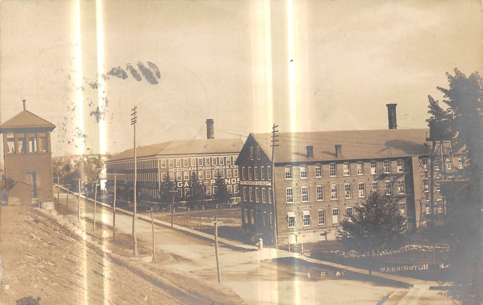 WASHINGTON New Jersey RPPC postcard US USA Needham Piano & Organ factory 1905 WASHINGTON New Jersey RPPC postcard US USA Needham Piano & Organ factory 1905