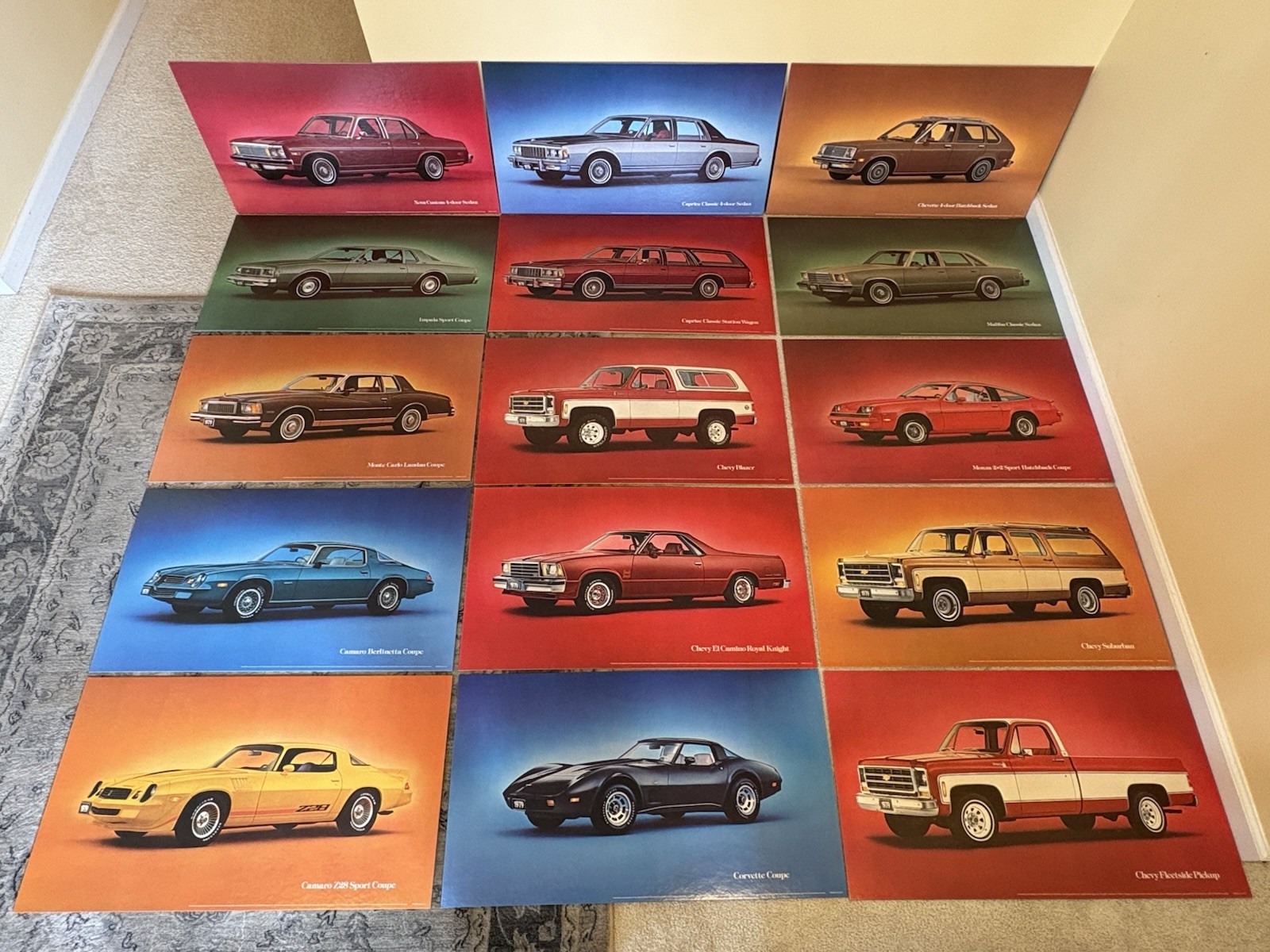 1979 Chevrolet 32” x 18” Chevy Dealer Poster Set of 15-Corvette, Camaro, Blazer 1979 Chevrolet 32” x 18” Chevy Dealer Poster Set of 15-Corvette, Camaro, Blazer