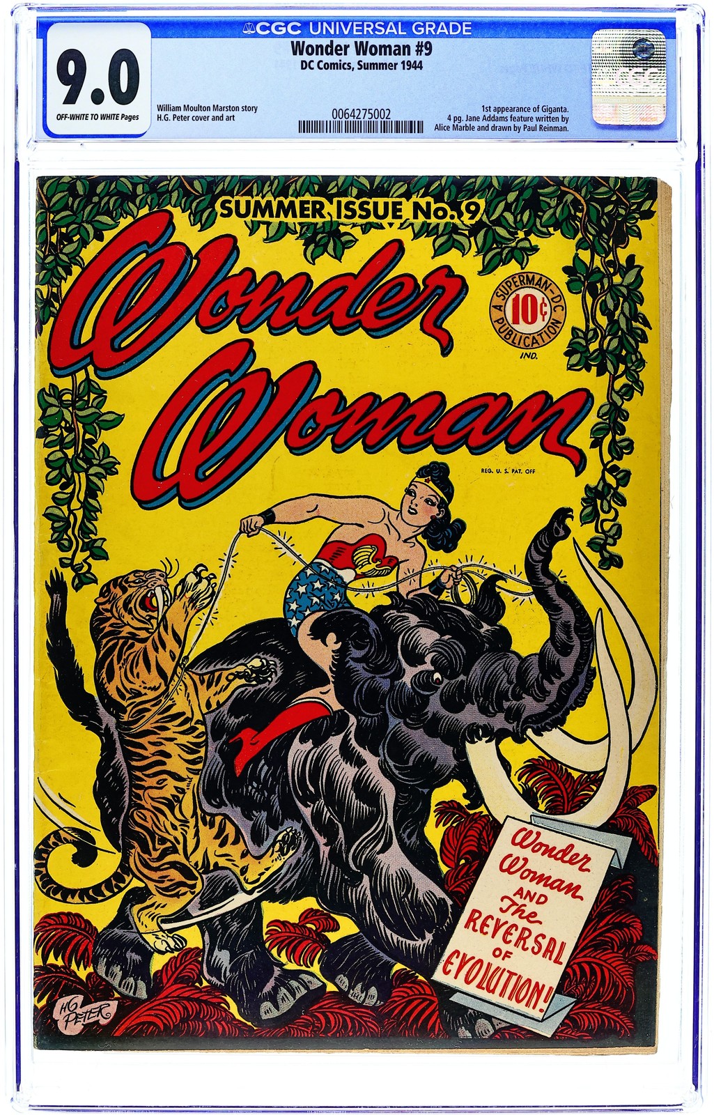 Wonder Woman #9 CGC 9.0 1944 0064275002 Wonder Woman #9 CGC 9.0 1944 0064275002