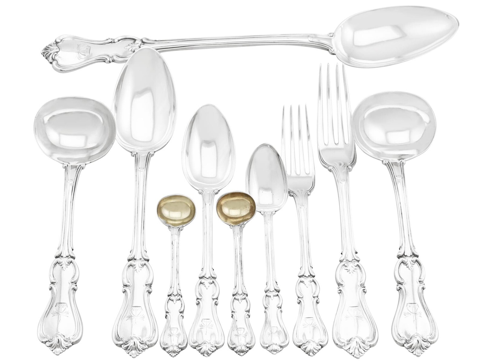Victorian Sterling Silver Canteen of Cutlery for Twelve Persons Victorian Sterling Silver Canteen of Cutlery for Twelve Persons