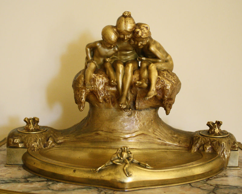 MAGNIFICENT1900S FRENCH ART NOUVEAU BRONZE BY MAX BLONBAT , LISTED ARTIST MAGNIFICENT1900S FRENCH ART NOUVEAU BRONZE BY MAX BLONBAT , LISTED ARTIST