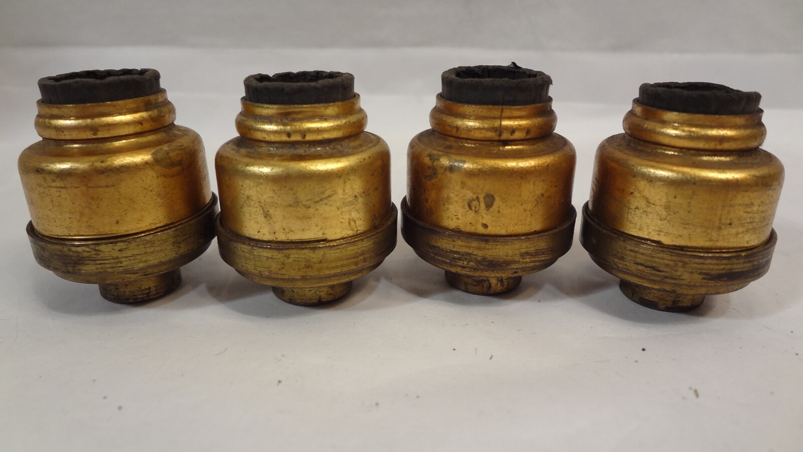 antique sockets 4piece circa1890's GECO  C-7 Candelabra  base  used by Tiffany