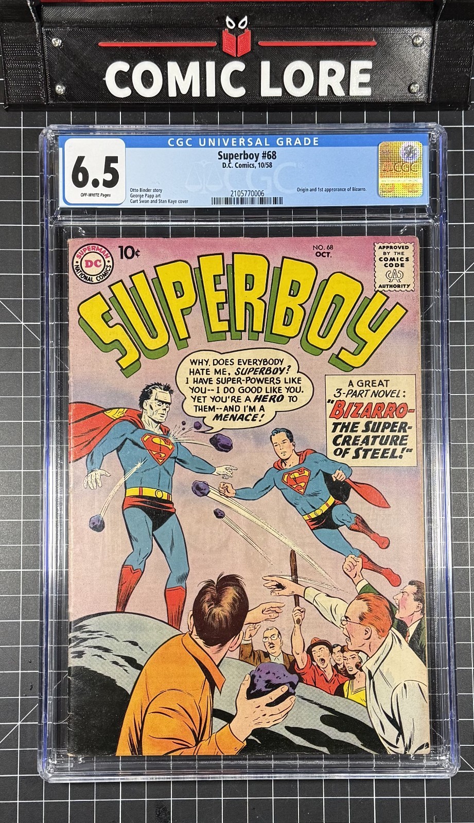 1958 Superboy #68 CGC 6.5 1st appearance of Bizarro superman 1958 Superboy #68 CGC 6.5 1st appearance of Bizarro superman