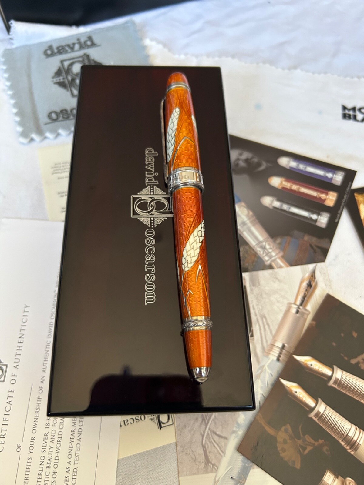 David Oscarson Harvest LE 1/1 Fountain Pen, 18K M Nib-New David Oscarson Harvest LE 1/1 Fountain Pen, 18K M Nib-New