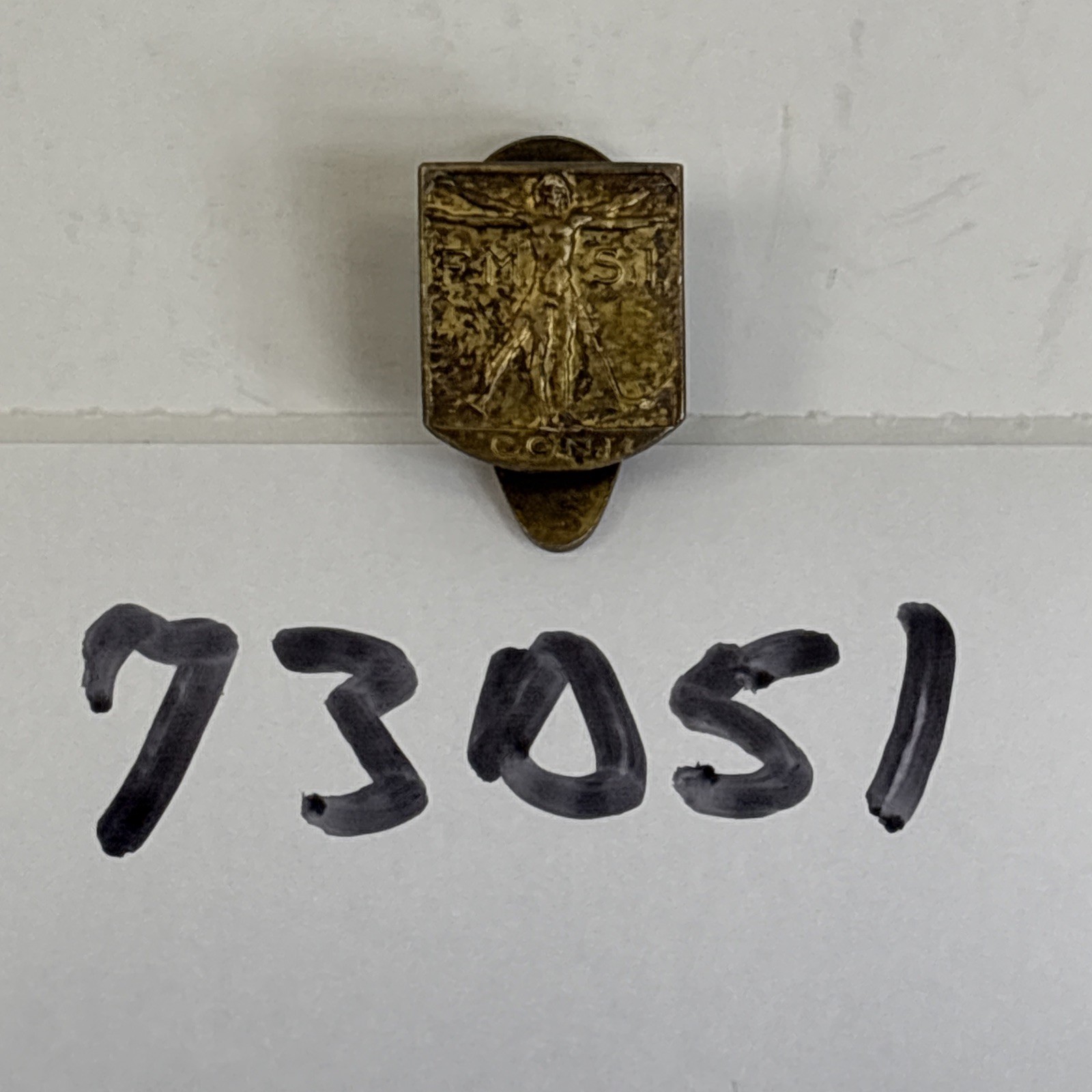 Federazione Medico Sportiva Italiana FMSI Badge Insignia Vitruvian Man Pin 73D51 Federazione Medico Sportiva Italiana FMSI Badge Insignia Vitruvian Man Pin 73D51