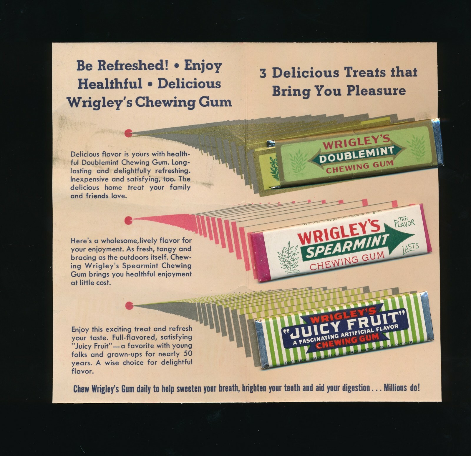 C. 1930's 40's Wrigley's Gum Juicy Fruit samples promo letter perfect cond TL02 C. 1930's 40's Wrigley's Gum Juicy Fruit samples promo letter perfect cond TL02