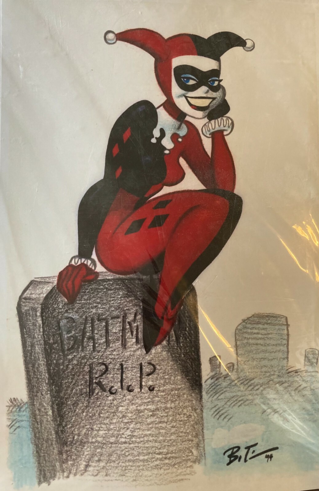 Harley Quinn 1994 ORIGINAL Bruce Timm Poster Pin Up, Comission, VINTAGE, MINT Harley Quinn 1994 ORIGINAL Bruce Timm Poster Pin Up, Comission, VINTAGE, MINT