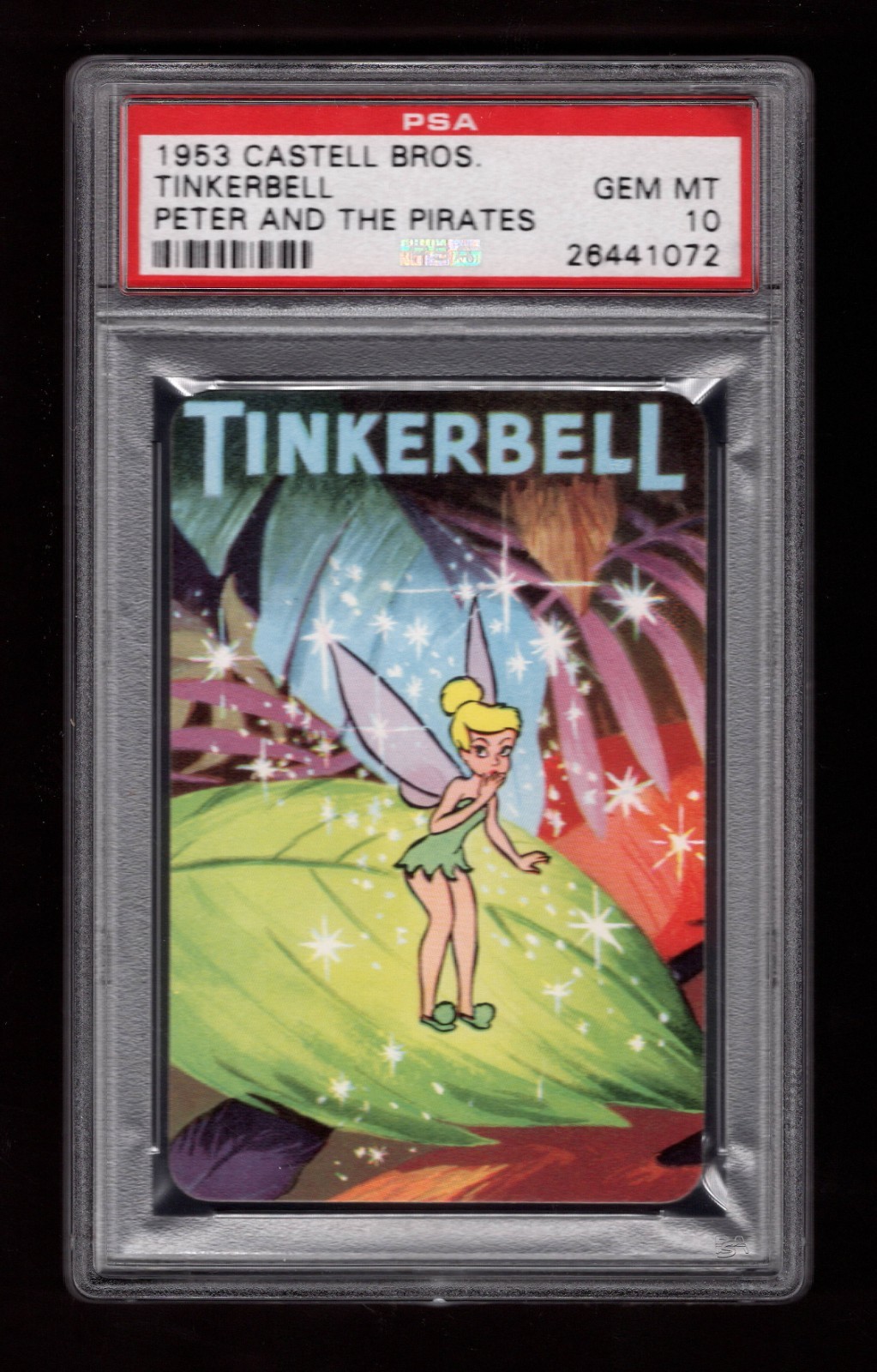 PSA 10 TINKERBELL 1953 Disney Peter Pan Castell CHARACTER CARD , HIGHEST 1 of 1