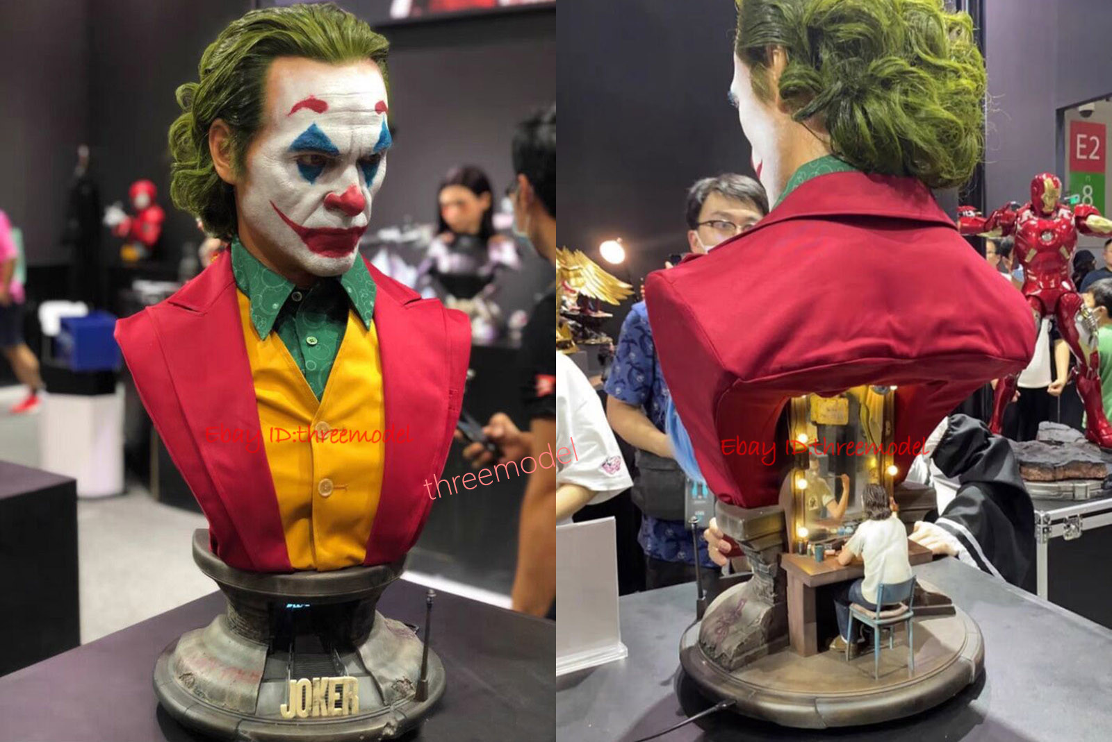 Queen Studio 1/1 The Joker Bust Joaquin Phoenix Real Hair Resin Statue IN STOCK