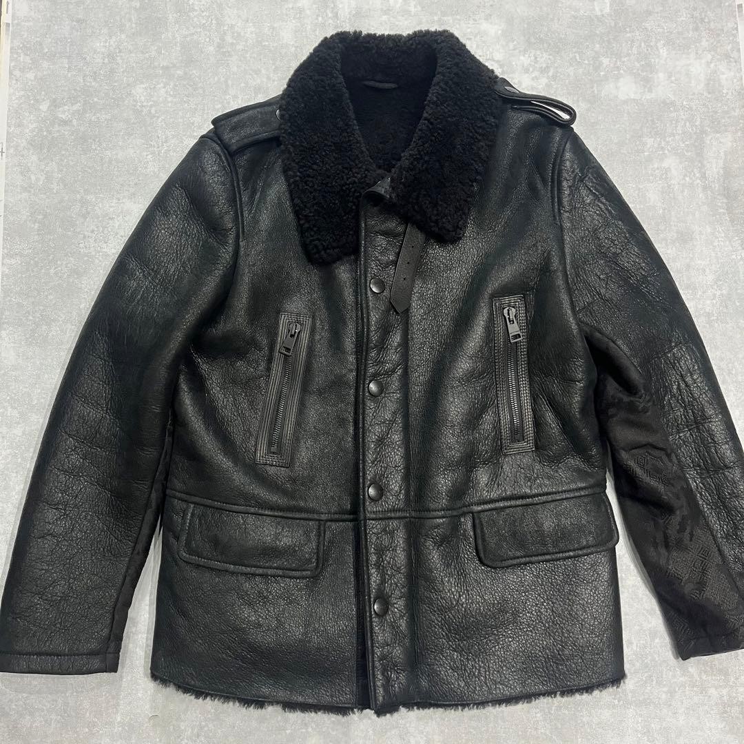 Etro Women Jacket Shearling Black Paisley Switching Limited Edition VHTF Designe