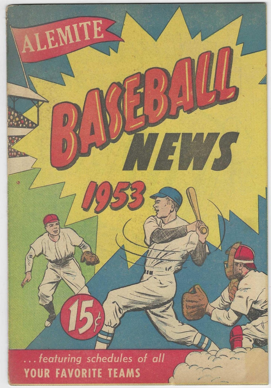 BASEBALL NEWS 1953 VF 1953 ALEMITE GIVEAWAY PROMO PROMOTIONAL W C POPPER MLB BASEBALL NEWS 1953 VF 1953 ALEMITE GIVEAWAY PROMO PROMOTIONAL W C POPPER MLB