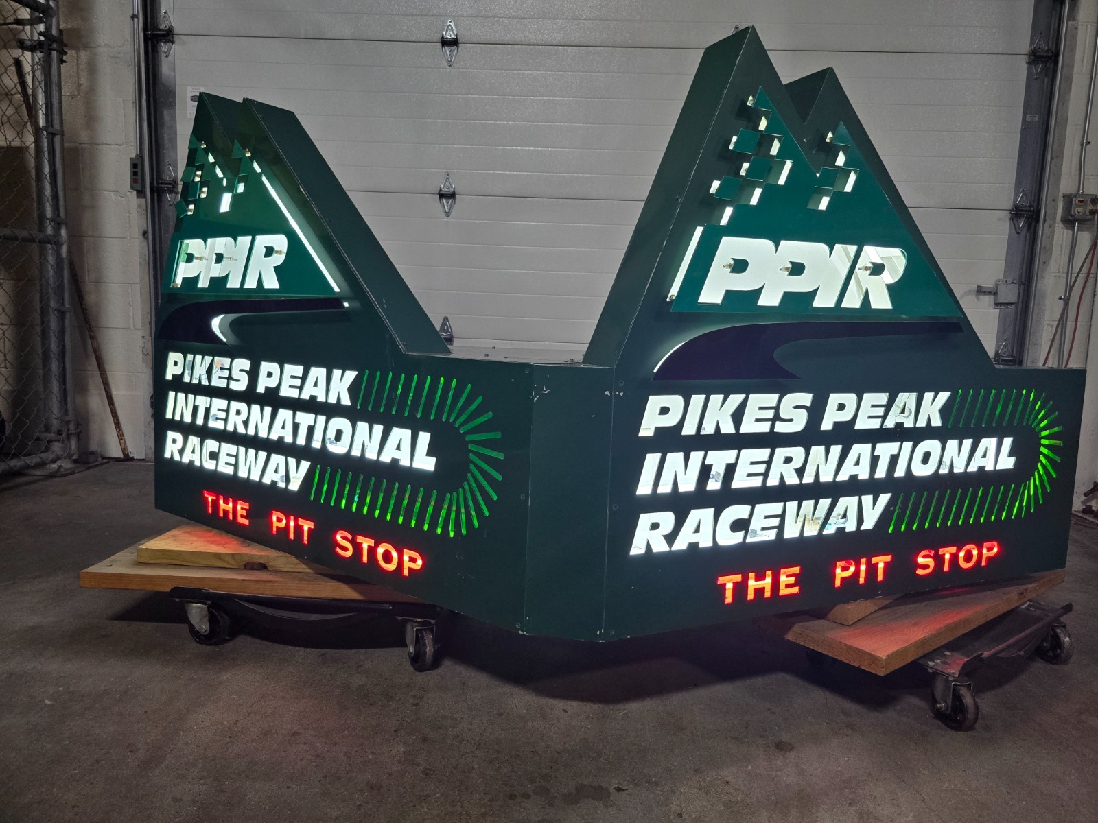 ORIGINAL RACE TRACK NEON SIGN FROM PIKES PEAK INTERNATIONAL RACEWAY- ONLY 1 MADE ORIGINAL RACE TRACK NEON SIGN FROM PIKES PEAK INTERNATIONAL RACEWAY- ONLY 1 MADE