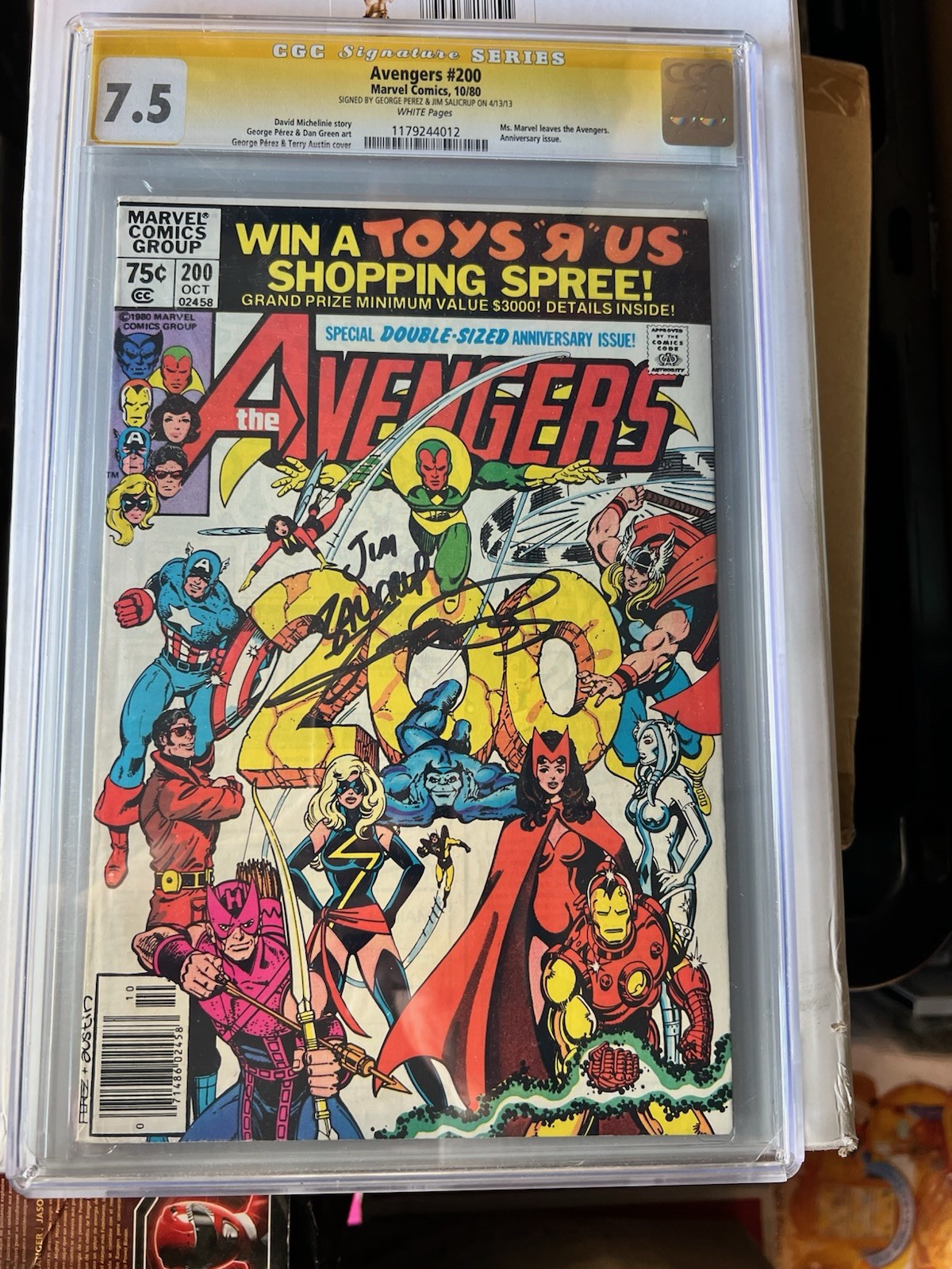 Avengers #200 CGC SS 7.5 Signed George Perez & Jim Salicrup Avengers #200 CGC SS 7.5 Signed George Perez & Jim Salicrup