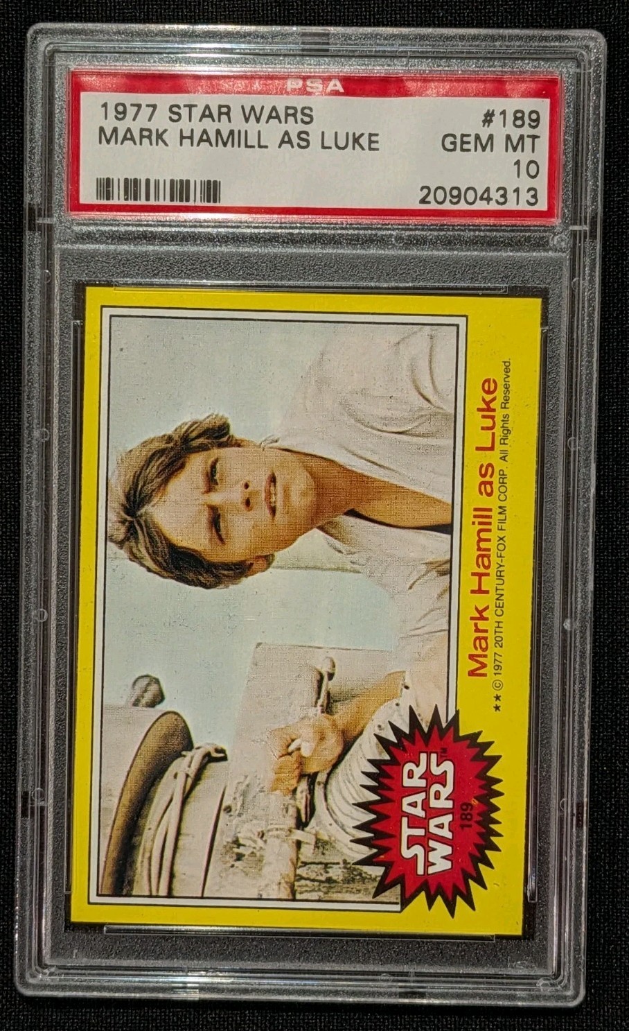 1977 Star Wars Mark Hamill As Luke PSA 10 GEM MINT #189 Skywalker Ultra Rare