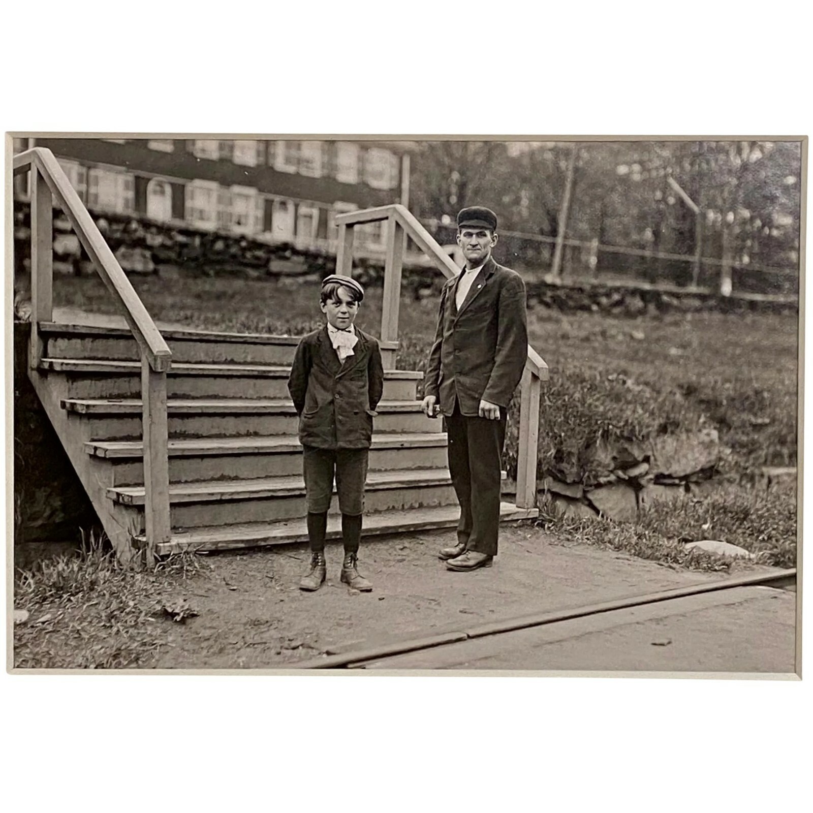 Lewis Hine Silver Print of NH Labor Conditions, Small Boy Works as Helper, 1909