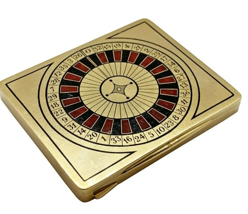 AMAZING 18K GOLD ALFRED DUNHILL PARIS VINTAGE ENAMELED ROULETTE CASE 145 GRAMS AMAZING 18K GOLD ALFRED DUNHILL PARIS VINTAGE ENAMELED ROULETTE CASE 145 GRAMS