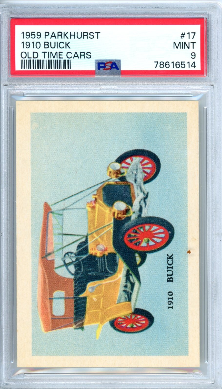 1959 Parkhurst Old Time Cars 1910 Buick #17 PSA 9