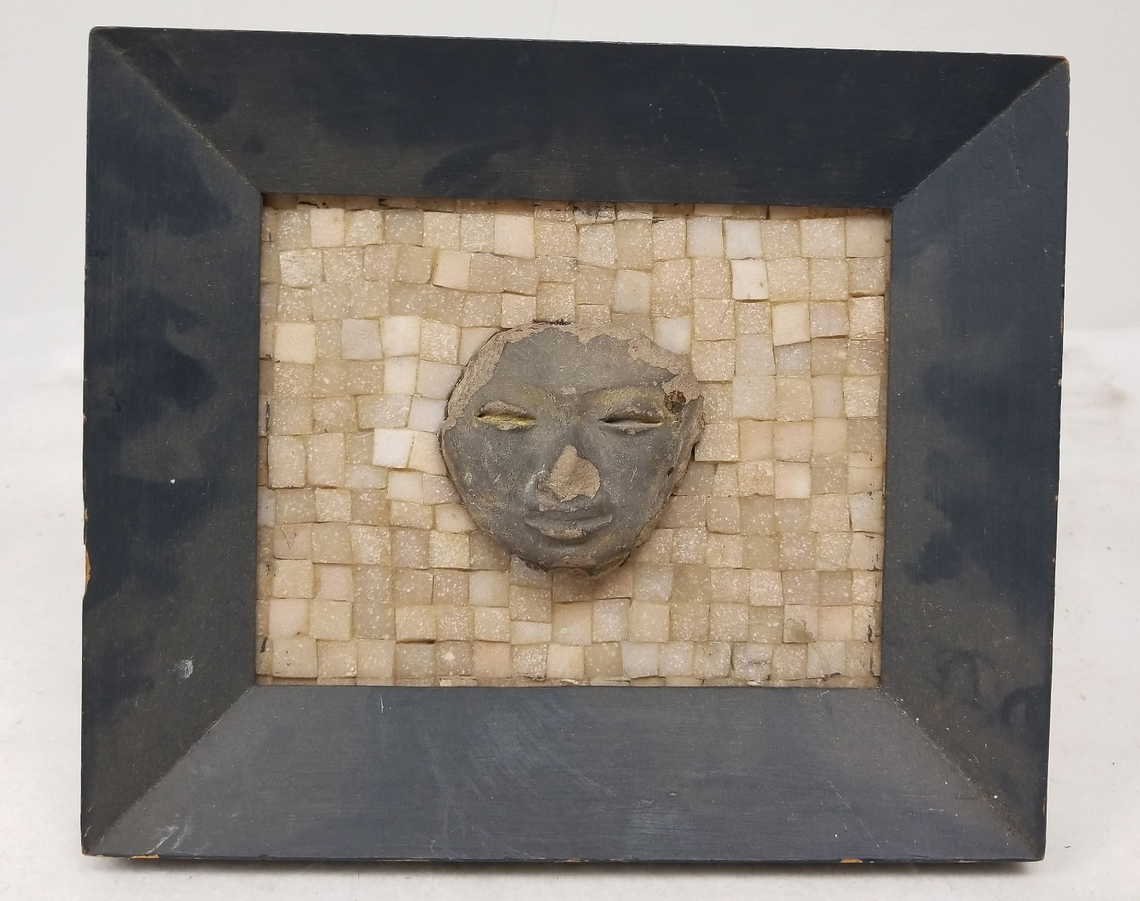 Antique Vintage Mexican Teotihuacan Mask Head Souvenir Aztec Maya Olmec Antique Vintage Mexican Teotihuacan Mask Head Souvenir Aztec Maya Olmec