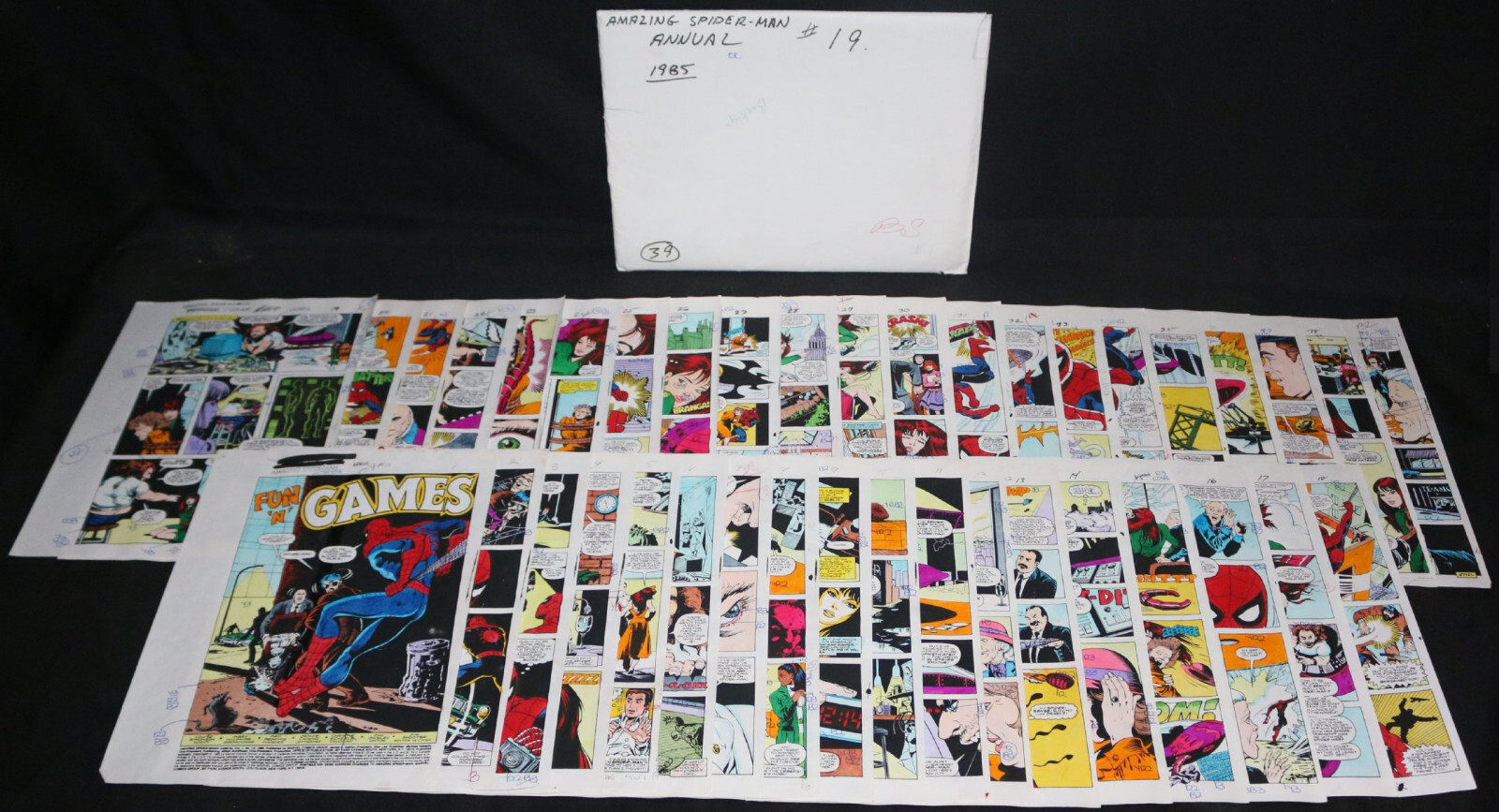 Amazing Spider-Man Annual #19 Complete 39 Page Story of Color Guide Art - 1985 Amazing Spider-Man Annual #19 Complete 39 Page Story of Color Guide Art - 1985