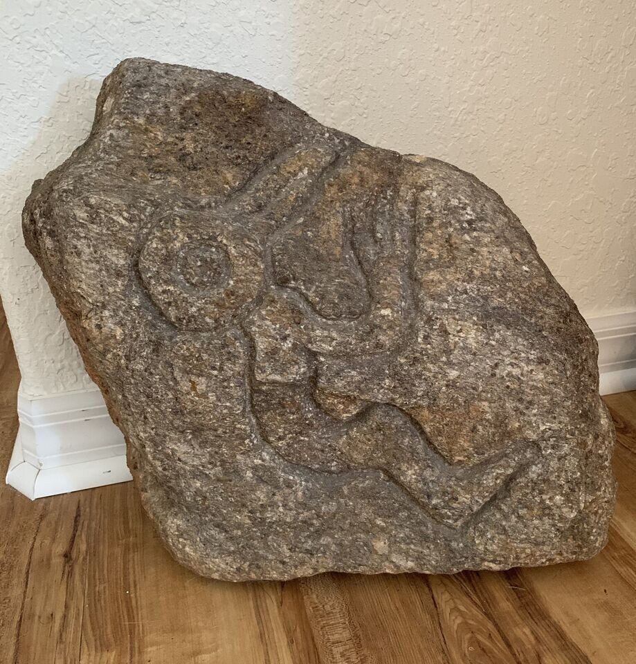 LARGE ANCIENT BIRD PETROGLYPH ELEPHANT FROG EFFIGY IDOL STONE CARVING ARTIFACT
