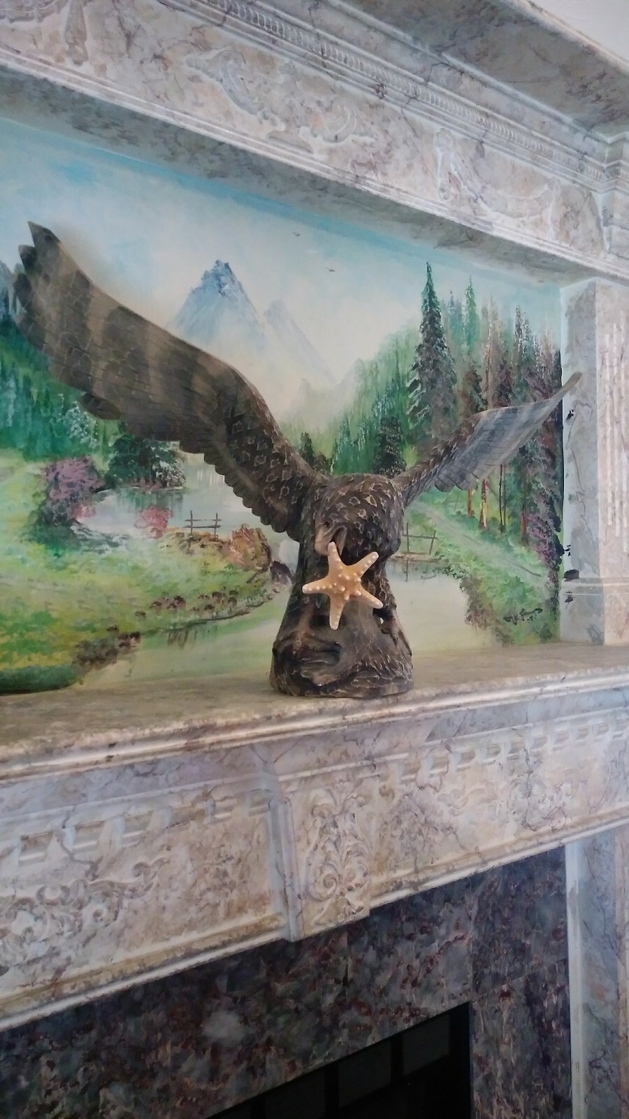 Wooden Eagle Killing a Duck 